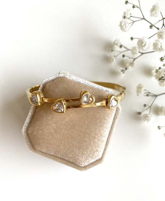 Armreif white Love